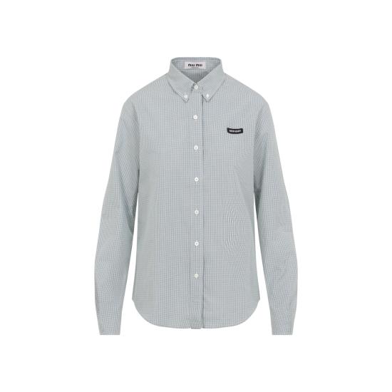 26SS 미우미우 셔츠 MK1842SOOO 1805 F077U SMERALDO - MIU MIU
