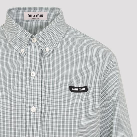 26SS 미우미우 셔츠 MK1842SOOO 1805 F077U SMERALDO - MIU MIU