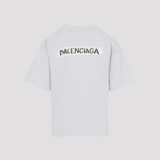 26SS 발렌시아가 마스킹 테이프 티셔츠 850990 TTVL6 9012 DIRTY WHITE - BALENCIAGA