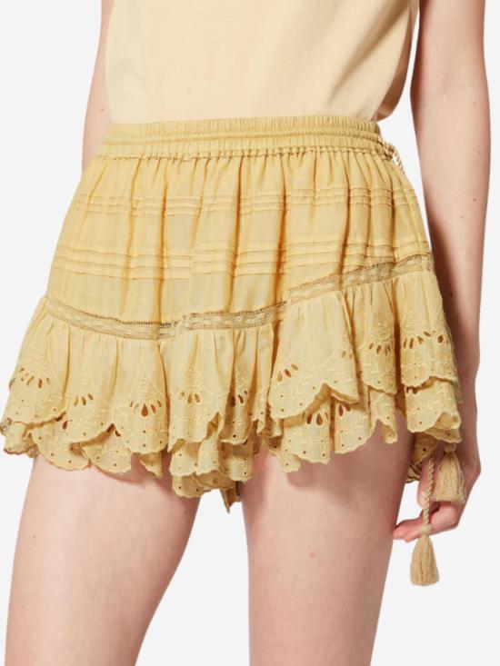  이자벨마랑 숏팬츠 이자벨 마랑 퓨리아 쇼츠 라이트 오커 - ISABEL MARANT