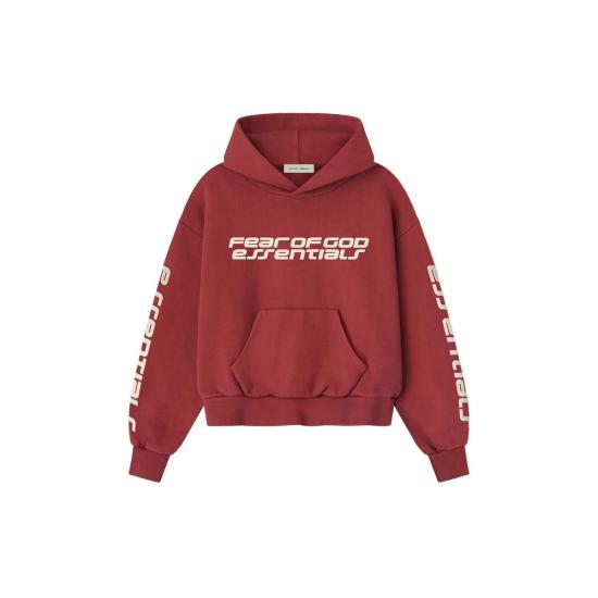  피어오브갓 스웨터 피어 오브 갓 클래식 후드티 크림슨