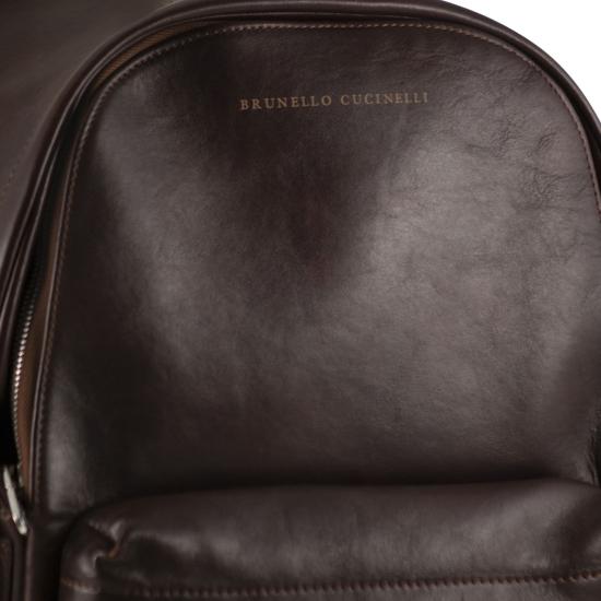 26SS 브루넬로 쿠치넬리 카프스킨 백팩 MBCIBU243 BURGUNDY - BRUNELLO CUCINELLI
