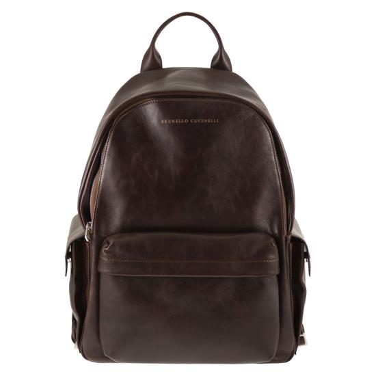 26SS 브루넬로 쿠치넬리 카프스킨 백팩 MBCIBU243 BURGUNDY