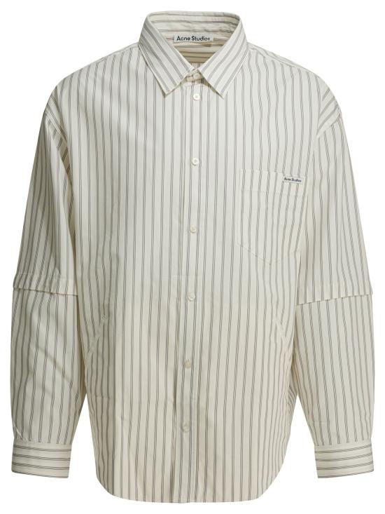 26SS 아크네 스튜디오 더블 슬리브 버튼업 BB0670CHD White