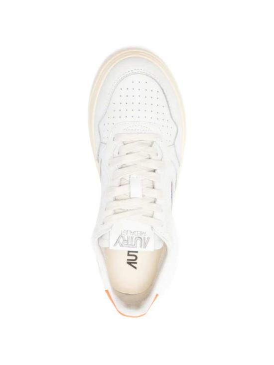 26SS 오트리 메달리스트 로우 레더 스니커즈 AULWLL26 LEAT LEAT WHT PRORANGE LL26 - AUTRY