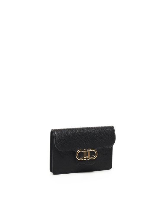 26SS 살바토레 페라가모 간치니 카드지갑 220963 785795002 Black - SALVATORE FERRAGAMO