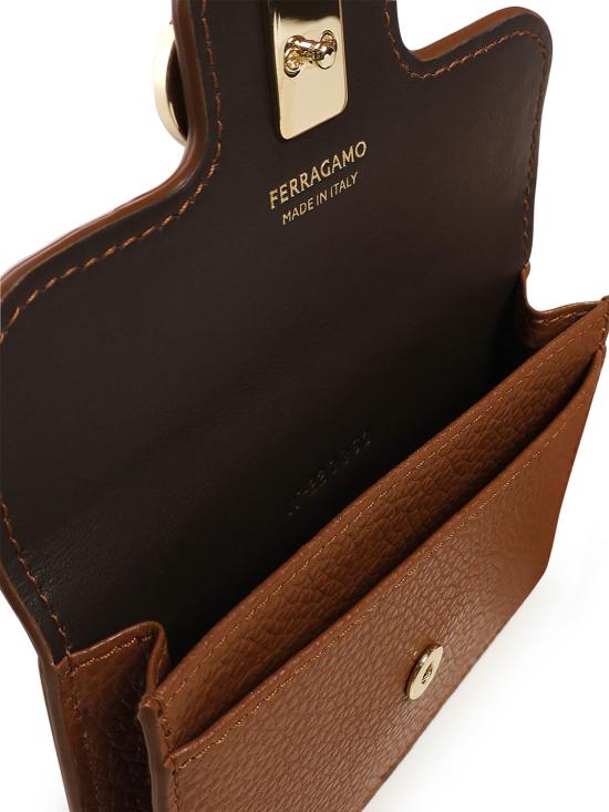 26SS 살바토레 페라가모 간치니 카드지갑 220963 785796004 Brown - SALVATORE FERRAGAMO
