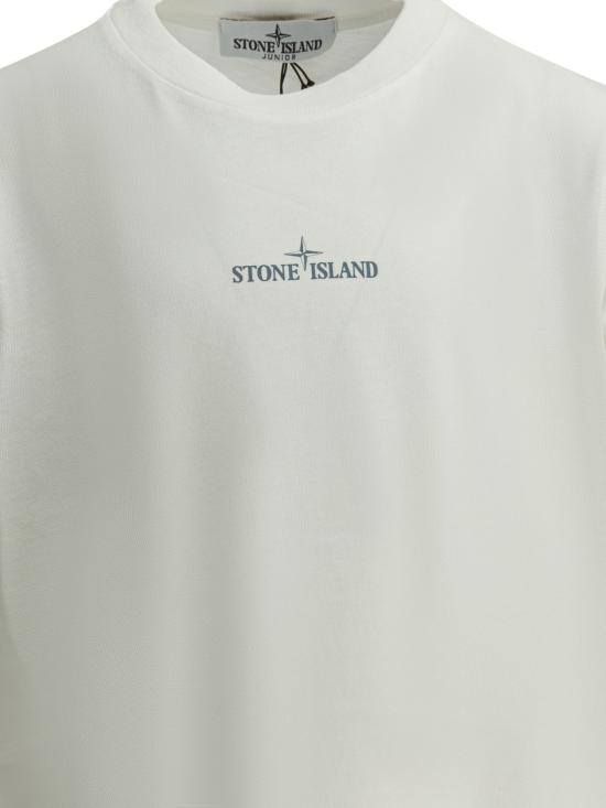 26SS [키즈] 스톤 아일랜드 티셔츠 2100009S0377V0001 White - STONE ISLAND