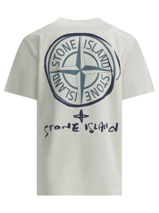 26SS [키즈] 스톤 아일랜드 티셔츠 2100009S0377V0001 White - STONE ISLAND