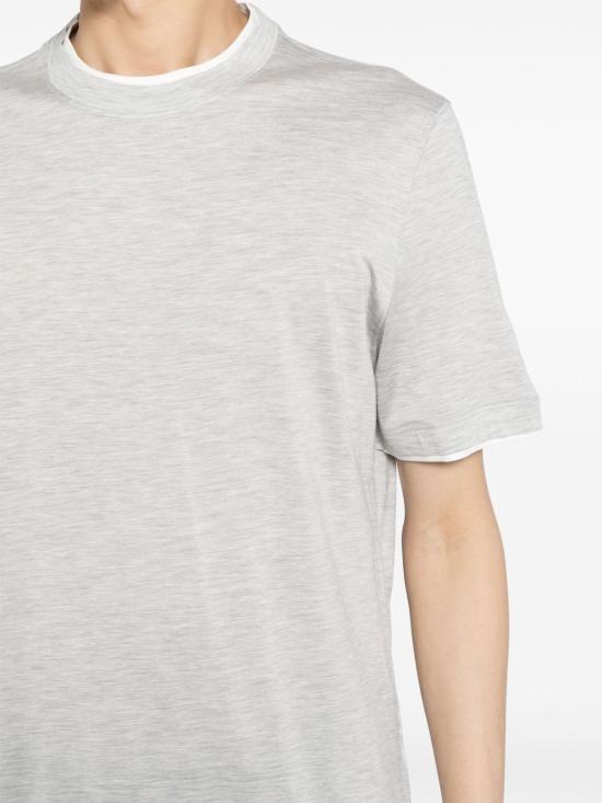 26SS 브루넬로 쿠치넬리 반팔 티셔츠 MD8217427 CLH70 Grey - BRUNELLO CUCINELLI