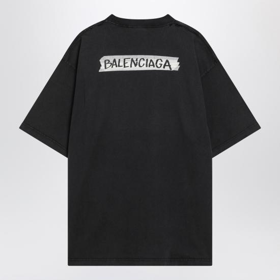 26SS 발렌시아가 반팔 티셔츠 764235TTVL6 Black - BALENCIAGA