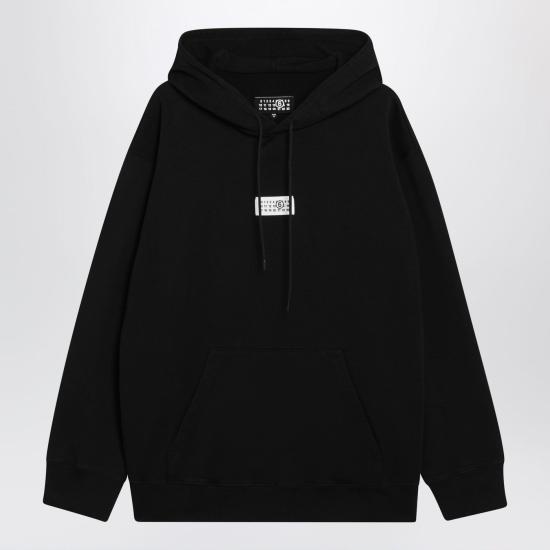 26SS MM6 메종마르지엘라 뉴메릭 후드 티셔츠 SH0GU0033M25025 Black