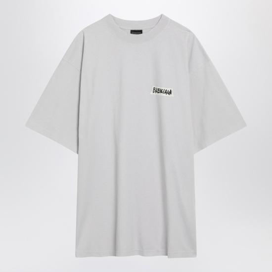26SS 발렌시아가 마스킹 테이프 티셔츠 미디움 핏 764235TTVL6 White