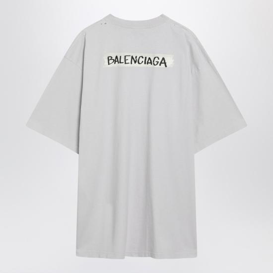 26SS 발렌시아가 마스킹 테이프 티셔츠 미디움 핏 764235TTVL6 White - BALENCIAGA