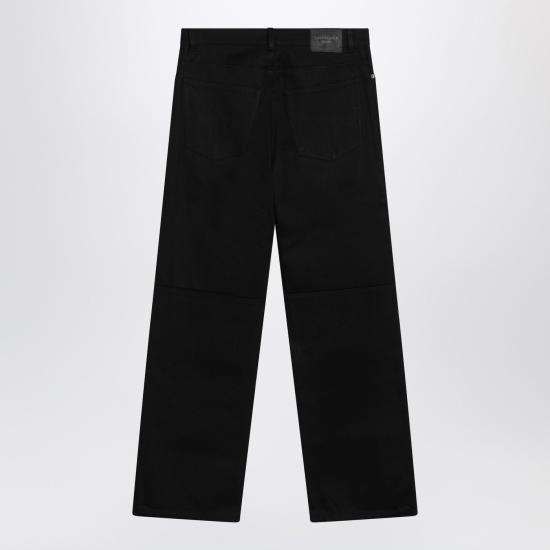26SS 발렌시아가 커브드 니 팬츠 857194TTWA4 Black - BALENCIAGA