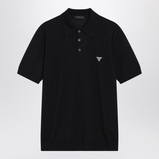 26SS 프라다 슈퍼파인 울 폴로 셔츠 UMB2671ZLE Blue