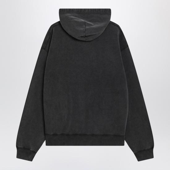 26SS 발렌시아가 워시드 크레용 루프 오버사이즈 후드티셔츠 858143TTVN6 Black - BALENCIAGA