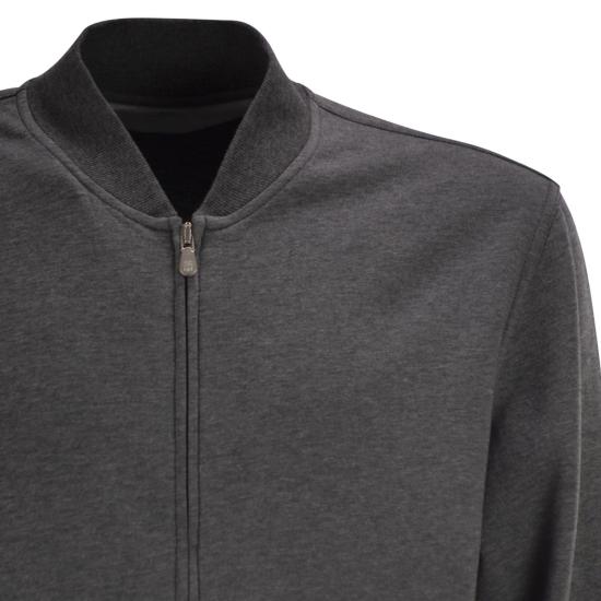 26SS 브루넬로 쿠치넬리 지퍼 디테일 테크노 코튼 플리스 MW8639072G ANTHRACITE - BRUNELLO CUCINELLI