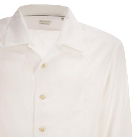 26SS 브루넬로 쿠치넬리 긴팔 셔츠 MM6840618 WHITE - BRUNELLO CUCINELLI