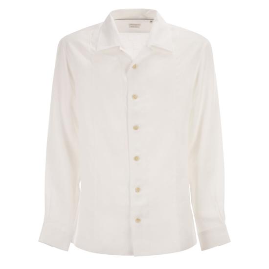 26SS 브루넬로 쿠치넬리 긴팔 셔츠 MM6840618 WHITE