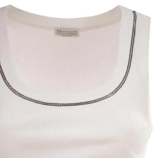 26SS 브루넬로 쿠치넬리 폴로 티셔츠 MG902BW710 WHITE - BRUNELLO CUCINELLI