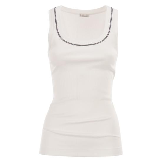 26SS 브루넬로 쿠치넬리 폴로 티셔츠 MG902BW710 WHITE