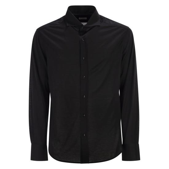 26SS 브루넬로 쿠치넬리 긴팔 셔츠 MD8216686 BLACK