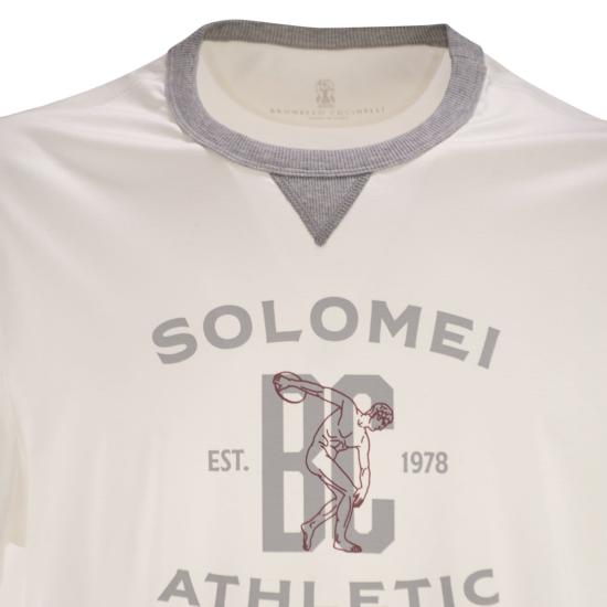 26SS 브루넬로 쿠치넬리 로고 티셔츠 M0B131001G WHITE - BRUNELLO CUCINELLI