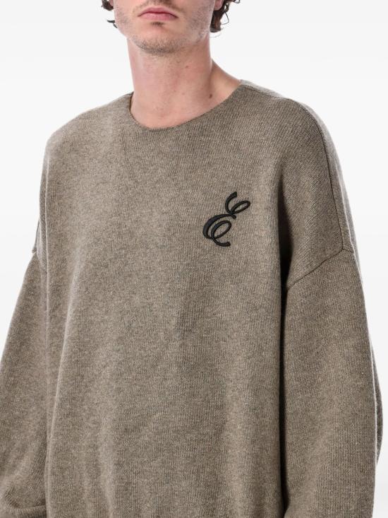 25FW 피어오브갓 엠브로이더드 와플 크루넥 스웨터 192HO254332F HOMESTEADHEATHER Beige - FEAR OF GOD