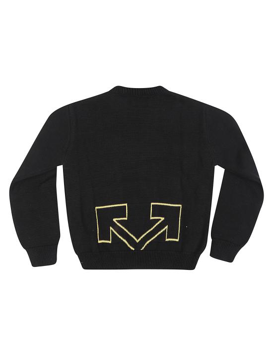 25FW [키즈] 오프화이트 트레이닝 상의 44BHE001F5K003 1018 Black - OFF WHITE