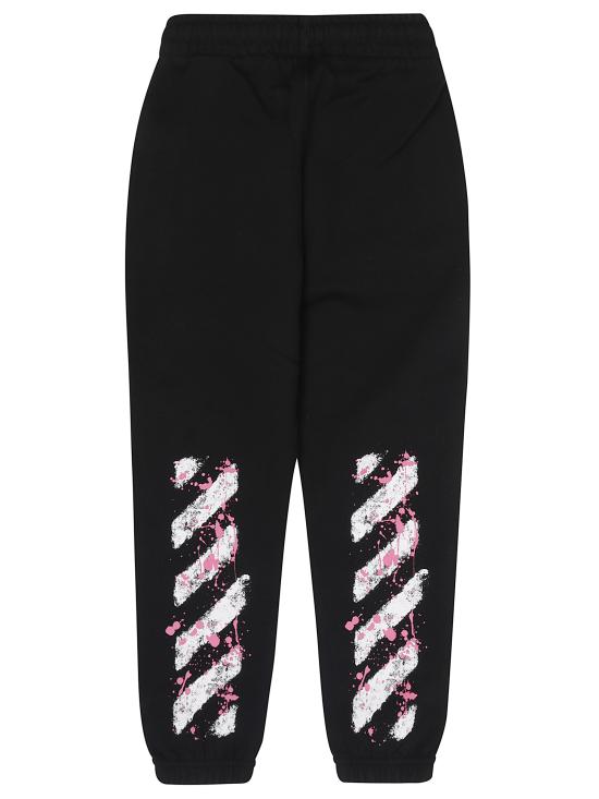 25FW [키즈] 오프화이트 스트레이트 팬츠 44GCH001F5F002 1032 Black - OFF WHITE