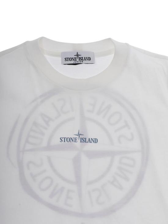 26SS [키즈] 스톤 아일랜드 티셔츠 L1S162100009 S0377V0001 White - STONE ISLAND
