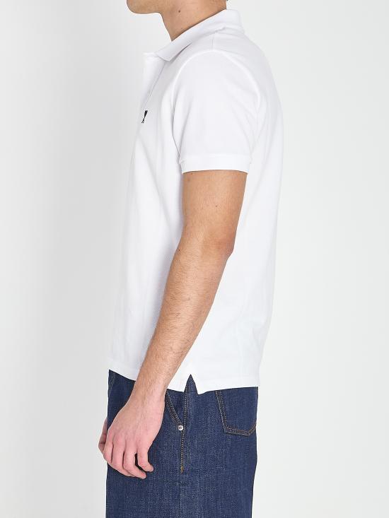 26SS 아미 스몰 하트 로고 폴로 티셔츠 HPL411 WHITE - AMI