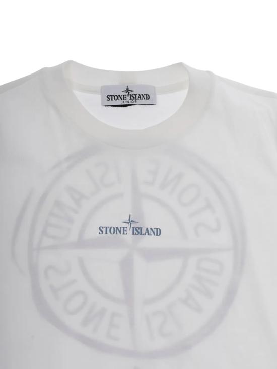 26SS [키즈] 스톤 아일랜드 티셔츠 L1S162100009S0377 V0001 White - STONE ISLAND
