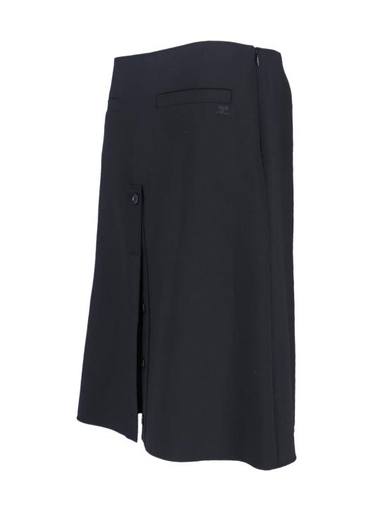 26SS 쿠레쥬 미디 스커트 126CJU333PL0170 9999 Black - COURREGES