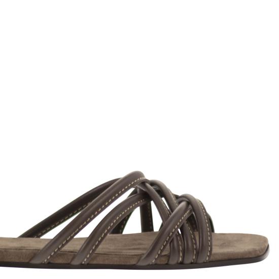 26SS 브루넬로 쿠치넬리 뮬/슬리퍼 MZGAC3239 DARK BROWN - BRUNELLO CUCINELLI