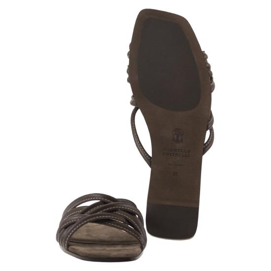 26SS 브루넬로 쿠치넬리 뮬/슬리퍼 MZGAC3239 DARK BROWN - BRUNELLO CUCINELLI