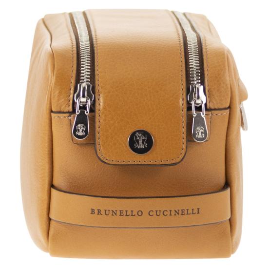 26SS 브루넬로 쿠치넬리 뷰티 케이스 MWTGBU334 COGNAC - BRUNELLO CUCINELLI