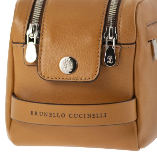 26SS 브루넬로 쿠치넬리 뷰티 케이스 MWTGBU334 COGNAC - BRUNELLO CUCINELLI