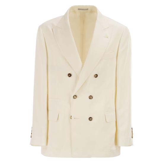 26SS 브루넬로 쿠치넬리 수트 자켓 MR4787BPD WHITE