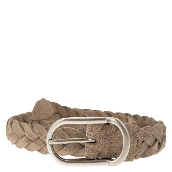 26SS 브루넬로 쿠치넬리 가죽 벨트 MAURP333 BEIGE