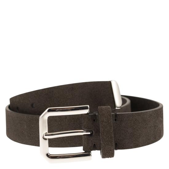 26SS 브루넬로 쿠치넬리 가죽 벨트 MAUGP317 DARK BROWN