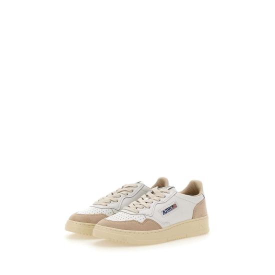  오트리 핑크 스웨이드 메달리스트 AULW LS33 White - AUTRY