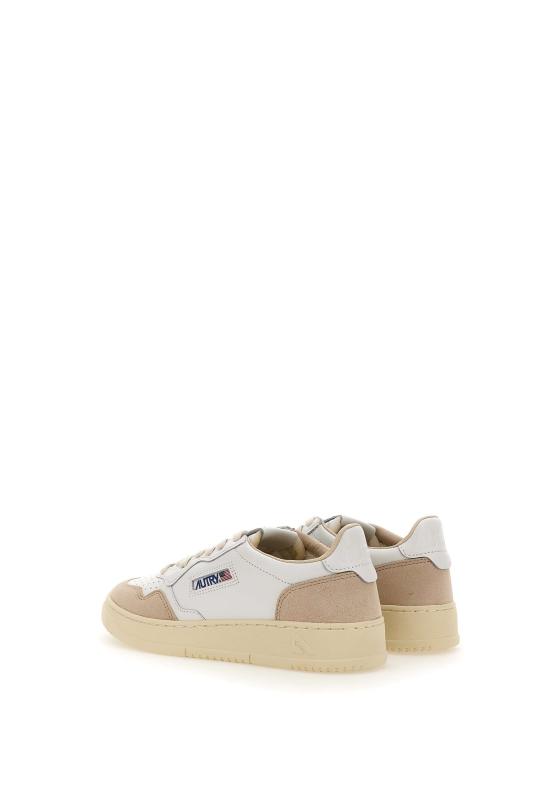  오트리 핑크 스웨이드 메달리스트 AULW LS33 White - AUTRY