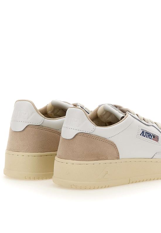  오트리 핑크 스웨이드 메달리스트 AULW LS33 White - AUTRY