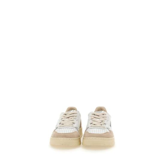  오트리 핑크 스웨이드 메달리스트 AULW LS33 White - AUTRY