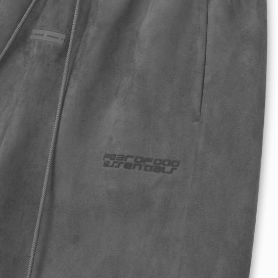  피어오브갓 숏팬츠 피어 오브 갓 스웨이드 플리스 릴랙스드 쇼츠 빈티지 블랙 - FEAR OF GOD