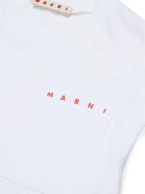 26SS [키즈] 마르니 티셔츠 M01415M00RF 0M100 White - MARNI