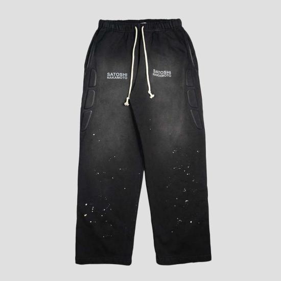  사토시 나카모토 트레이닝/조거 팬츠 엔듀로 스웨트팬츠 워시드 블랙