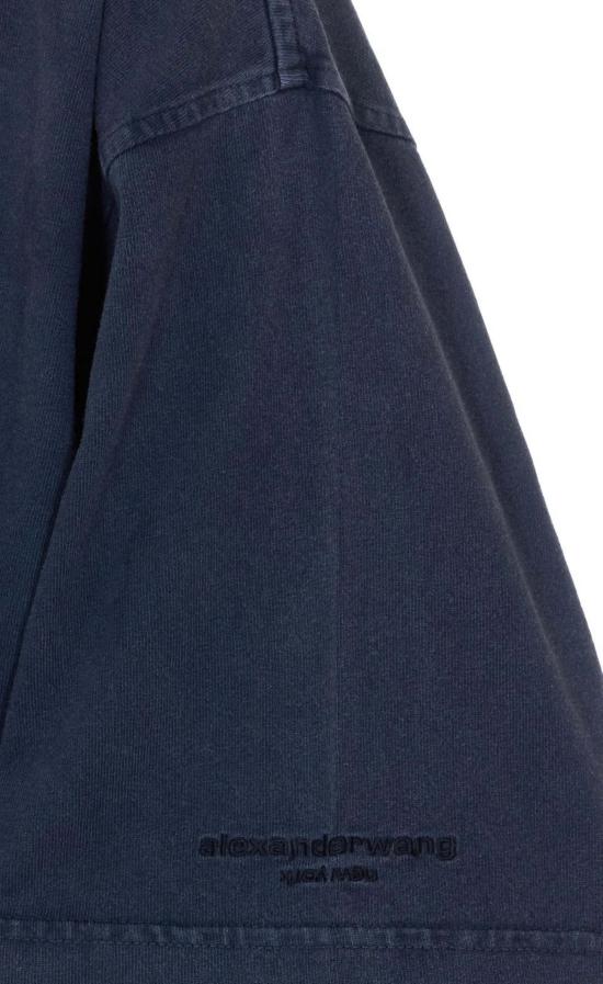  알렉산더 왕 반팔 티셔츠 라이트 그래픽 , 워싱 블랙 - ALEXANDER WANG